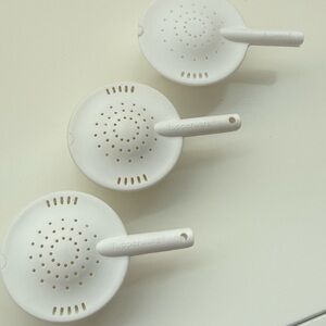 Tupperware Miniature Classic White Strainer keychain/ornament 3 available